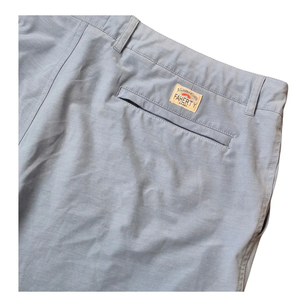 Faherty Men's 36 Belt Loop All Day Shorts Blue Stretch 8.5